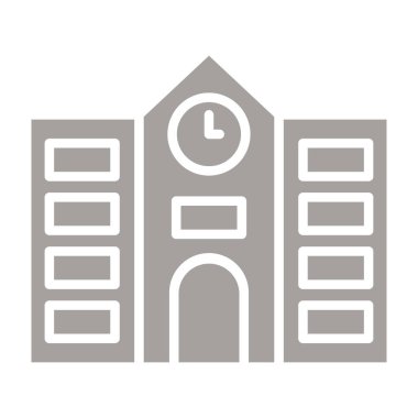 okul saati simgesi, basit biçim