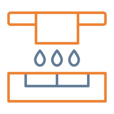 Su musluğu. Basit resimleme