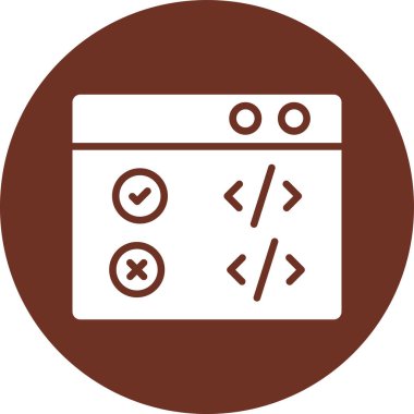 Doldurulmuş kod kodlama simgesi - taslak biçimi