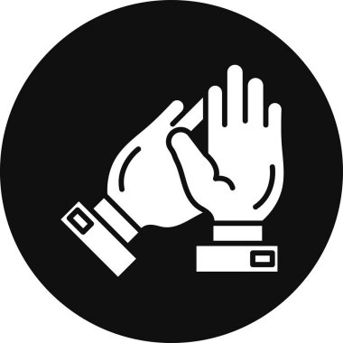 Bir el simgesinin vektör illüstrasyonu