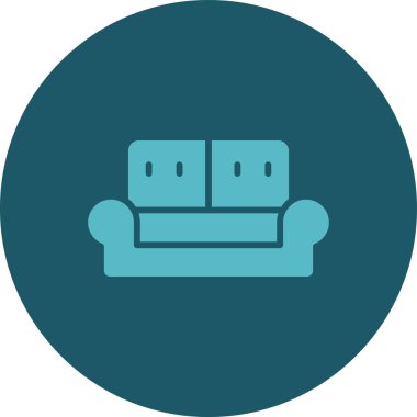 Kanepe. Web simgesi basit illüstrasyon