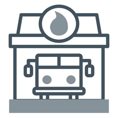 Benzin istasyonu. Web simgesi