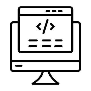 Simge vektör illüstrasyonu programlanıyor