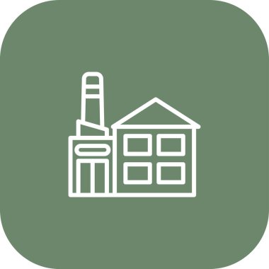 Fabrika ikonu. vektör illüstrasyonu