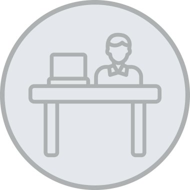 Ofis çalışanının vektör illüstrasyonu