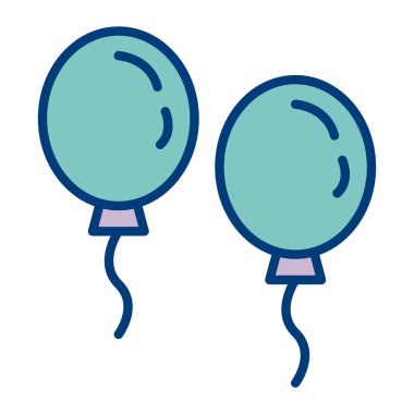 Balonlar kurdeleyle dekorasyon kutlaması