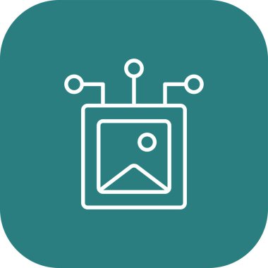 Robot simgesinin vektör illüstrasyonu