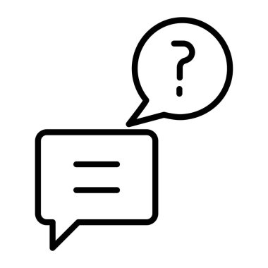 Sohbet baloncuğu ana hatları vektörü. sohbet iletisi