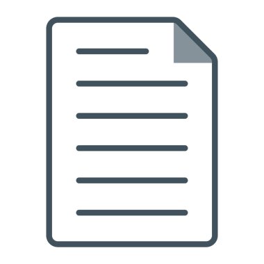 belge vektör renk çizgisi simgesi