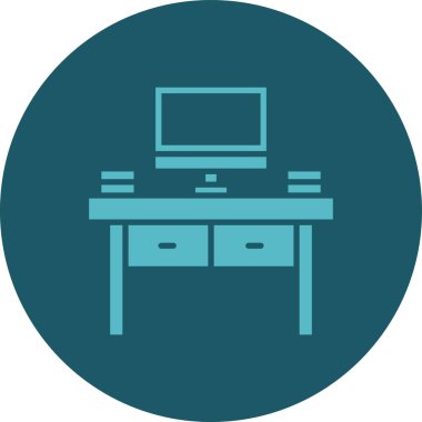 Ofis simgesi vektör illüstrasyonu