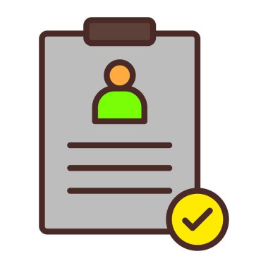 belge simgesi vektör illüstrasyonu