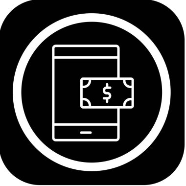 Para için. Web simgesi basit illüstrasyon