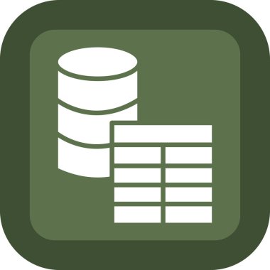 veritabanı. Web simgesi vektör illüstrasyonu