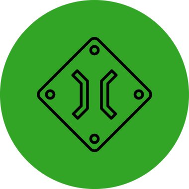 Devre kartının tek bir simgesinin vektör çizimi