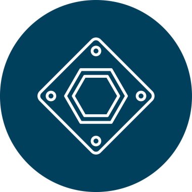 Güzel Kar Tanesi Çizgisi Vektör Simgesi