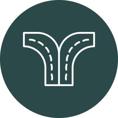 yol simgesi vektör illüstrasyonu