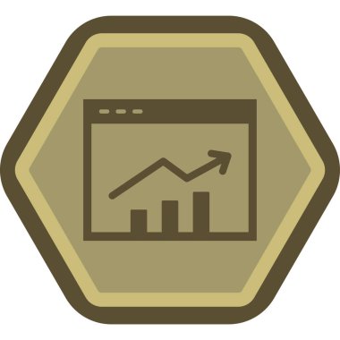 iş grafiği simgesi, vektör illüstrasyonu