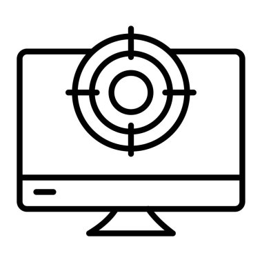 hedef hedef vektör çizgisi simgesi dekoru