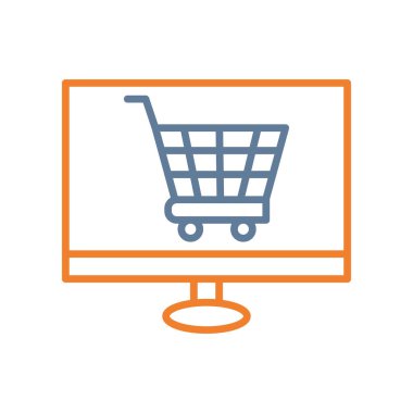 çevrimiçi alışveriş vektörü simgesi kolayca düzenleyebilir ya da değiştirebilir