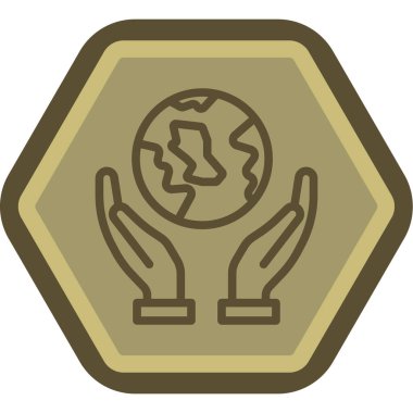 toprak simgesi vektör illüstrasyonu