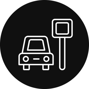 Yol işareti simgesinin vektör illüstrasyonu