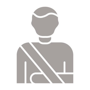 Tıbbi maskeli adam, koronavirüs, covid 19, salgın ikonu, çizgi vektörü