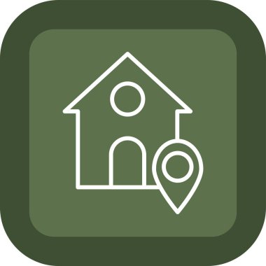 ev haritası işaretleyici, vektör illüstrasyonu