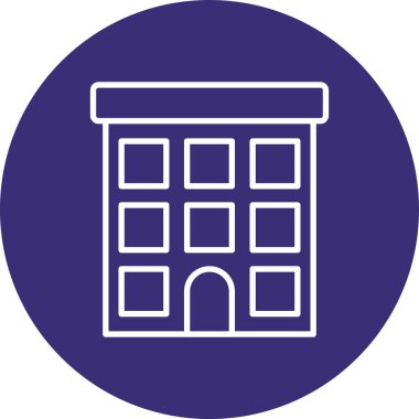 Bina. Web simgesi basit illüstrasyon