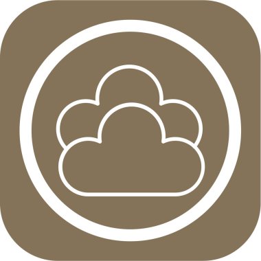 Bulut simgesi vektör illüstrasyonu