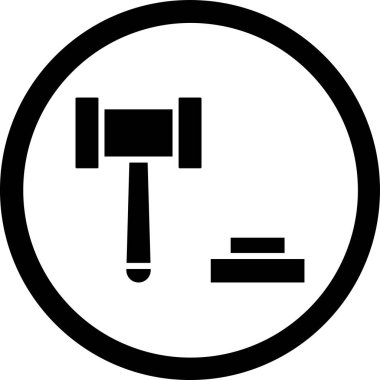 Çekiç. Web simgesi basit illüstrasyon