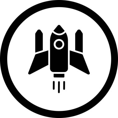 roket ikonu vektör illüstrasyonu