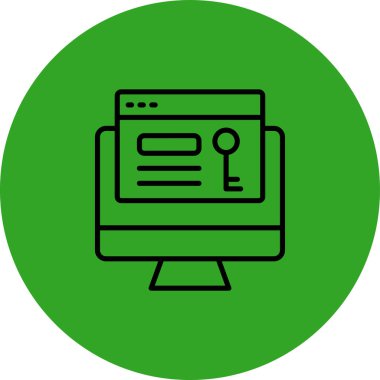 Dizüstü bilgisayar simgesi vektör çizimi