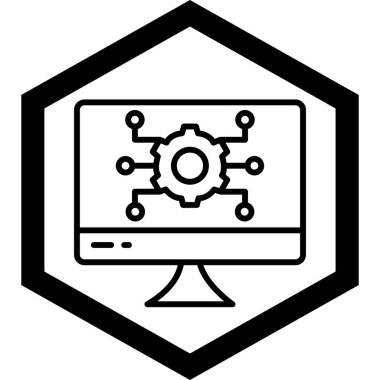 Veri ve teknolojinin vektör simgesi