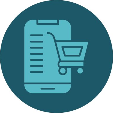 Alışveriş arabası vektör simgesi