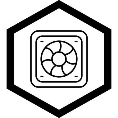 Benzersiz altıgen vektör simgesi