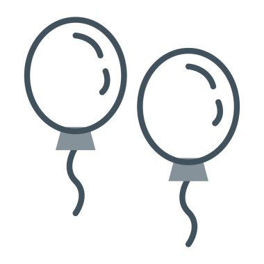 bebek balon vektör çizgisi simgesi, bebek ve parti, parti, işaret, simge, grafikler, beyaz üzerinde doğrusal desen, 10 PS