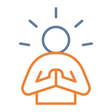 Meditasyon. Web simgesi basit illüstrasyon