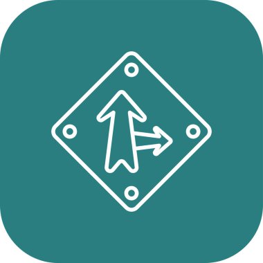 güzel ok sol kabartma vektör simgesi