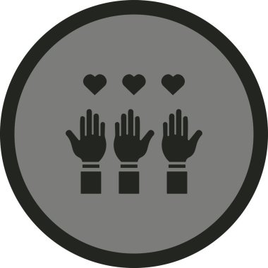 Eller simge vektör illüstrasyonu