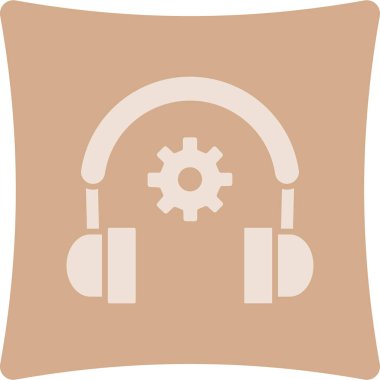 kulaklık simgesi vektörü, illüstrasyon