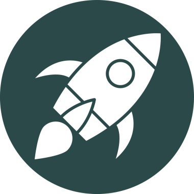 roket ikonu vektör illüstrasyonu