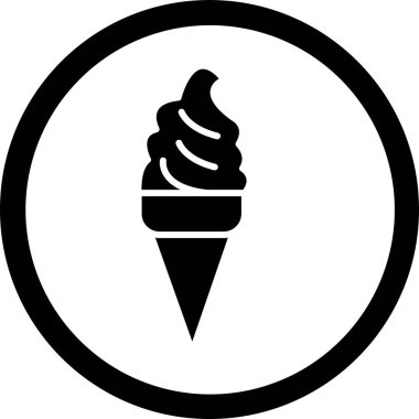 Dondurma ikonu. Web için basit krem vektör simgeleri çizimi