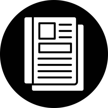 gazete simgesi vektör illüstrasyonu