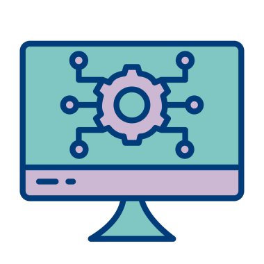 vitesli dizüstü bilgisayar ve vites vektör çizimi tasarımı