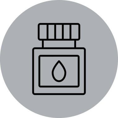 Benzersiz Petrol Varili Vektör Hattı Simgesi