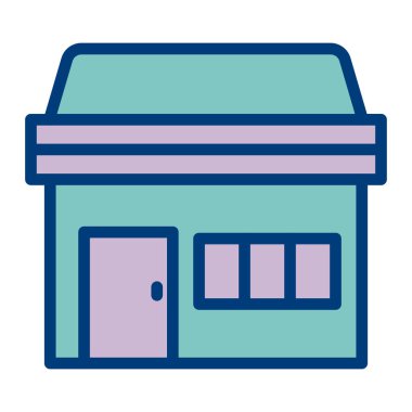 Dükkan. Web simgesi basit illüstrasyon