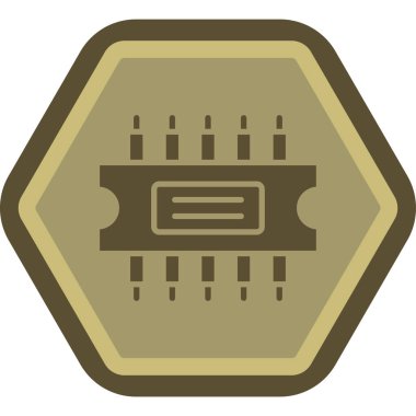 İşlemci. Web simgesi basit illüstrasyon