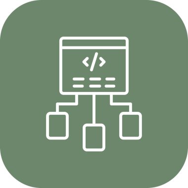 Geliştirme ve vektör illüstrasyonu için web tasarım simgesi