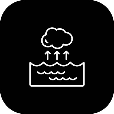 Su Buharı Ağı simgesi, vektör illüstrasyonu