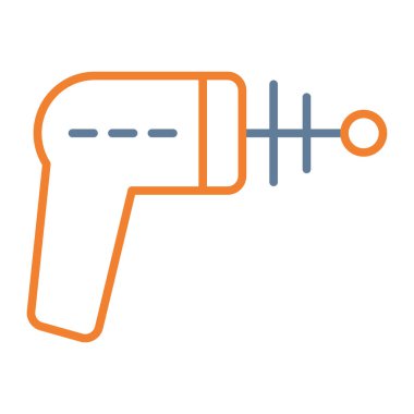 beyaz arkaplanda silah simgesi simgesi simgesi izole edildi,